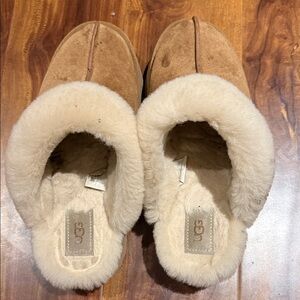 UGG Tan Shearling Lined Slippers